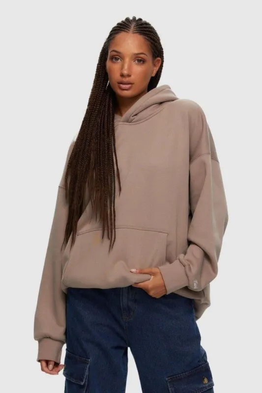 KUWALLA OVERSIZED BOYFRIEND HOODIE - TAUPE sold by OAK