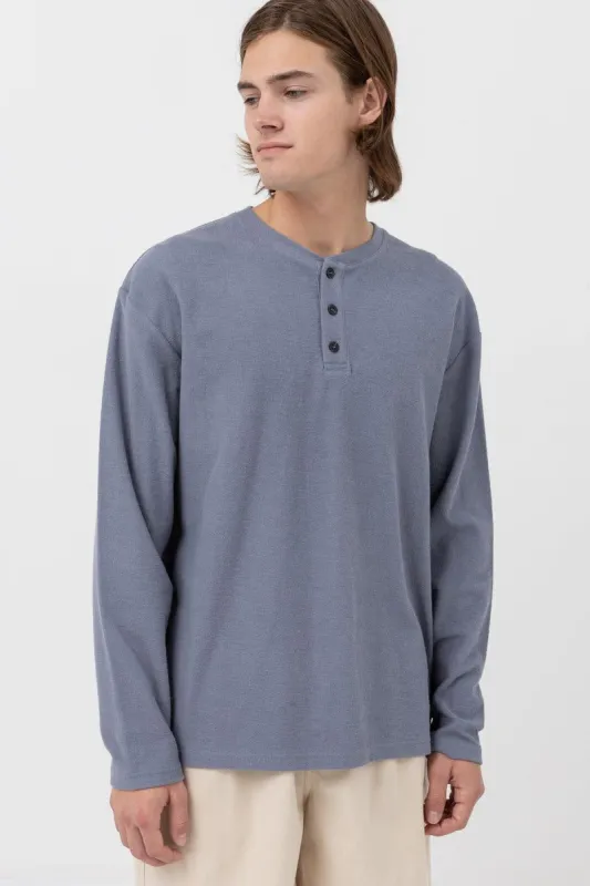 RHYTHM VINTAGE TERRY LS HENLEY sold by OAK