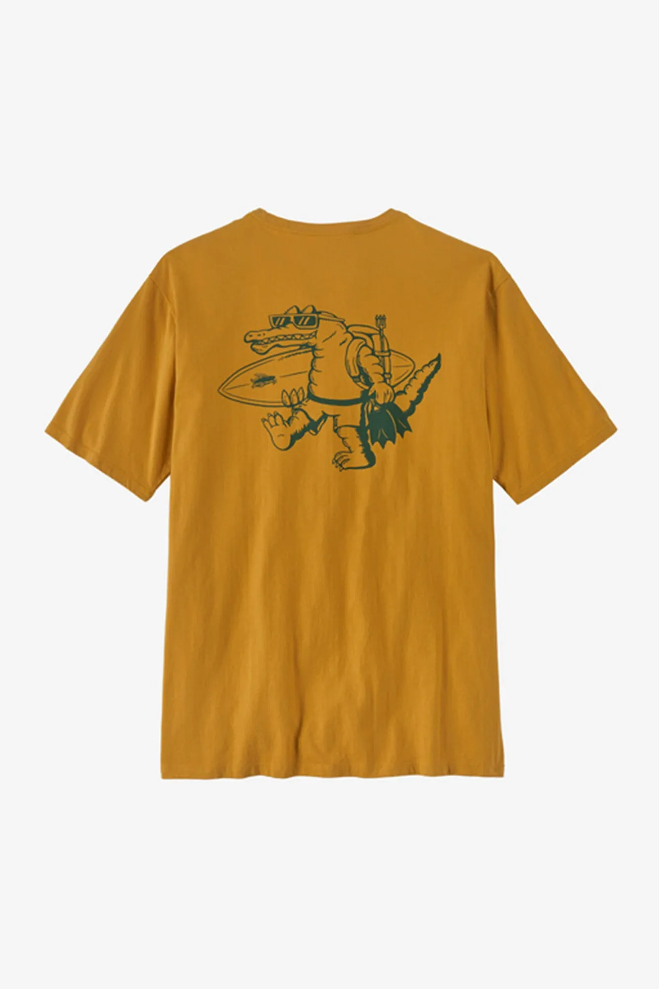 PATAGONIA WATER PEOPLE ORGANIC POCKET T-SHIRT - WATER PEOPLE GATOR: PUFFER FISH GOLD sold by OAK product image thumbnail 2