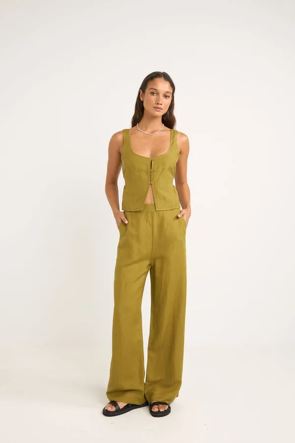 RHYTHM MAYA WIDE LEG PANT sold by OAK