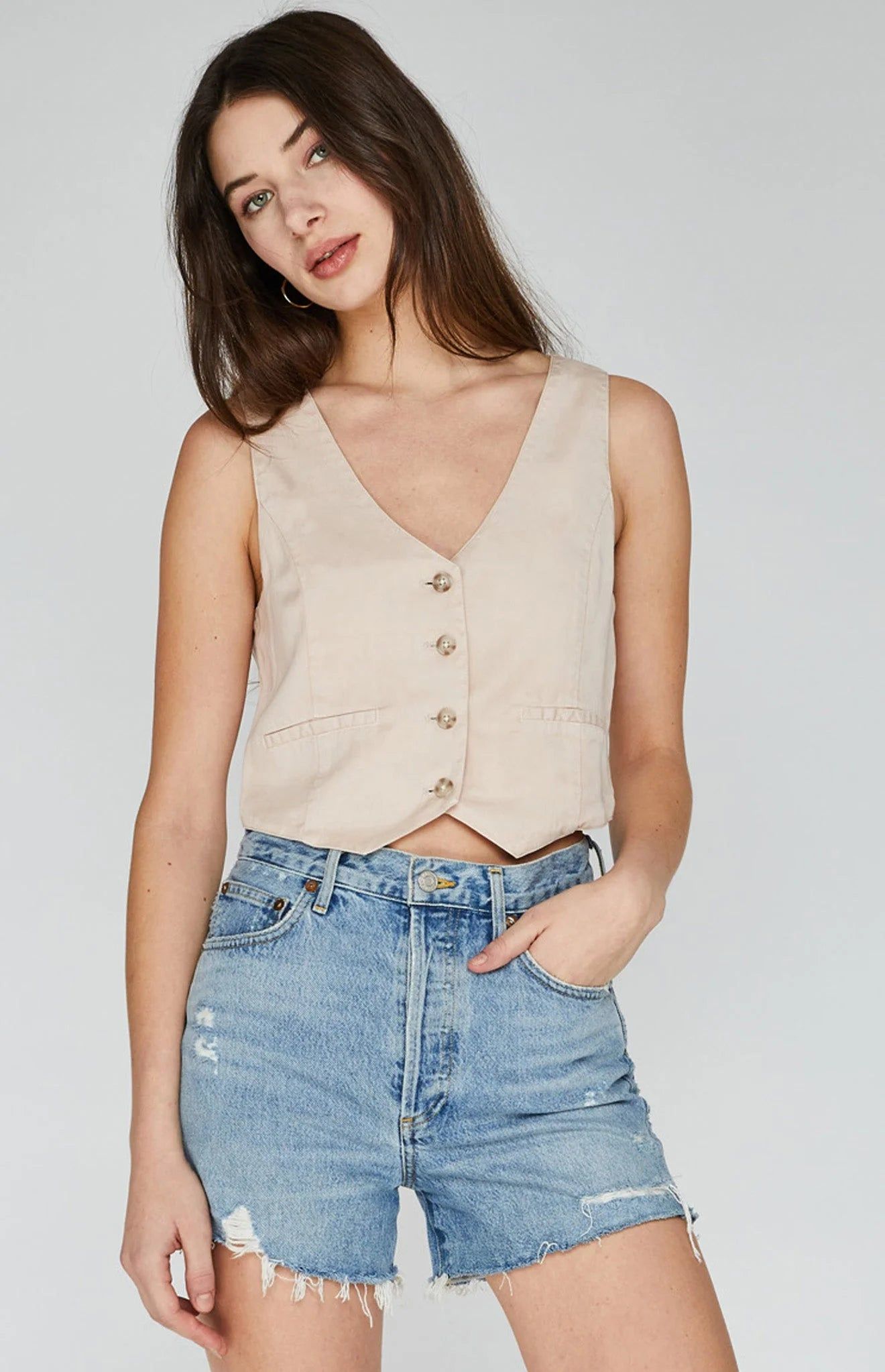 GENTLE FAWN CARMEN VEST - BONE sold by OAK