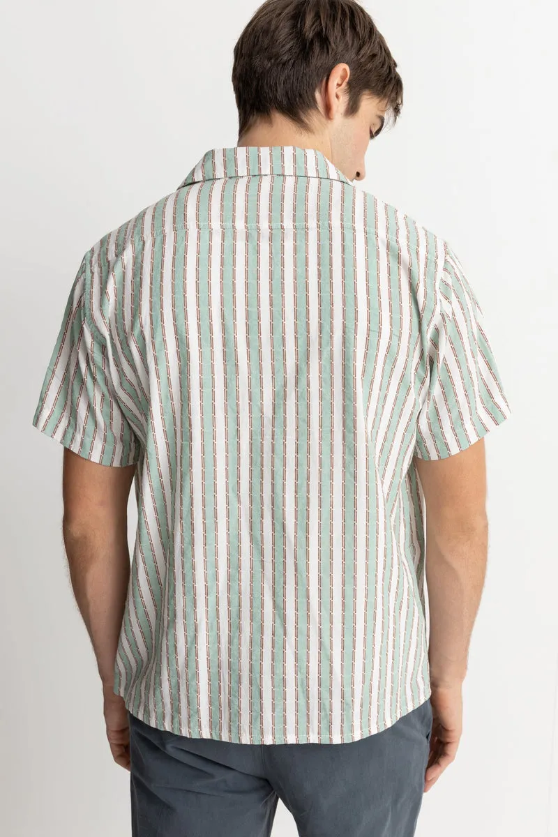 RHYTHM VACATION STRIPE SS SHIRT - SEA GREEN sold by OAK product image thumbnail 2