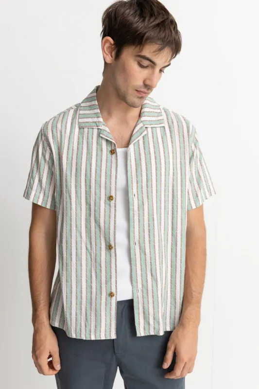 RHYTHM VACATION STRIPE SS SHIRT - SEA GREEN sold by OAK
