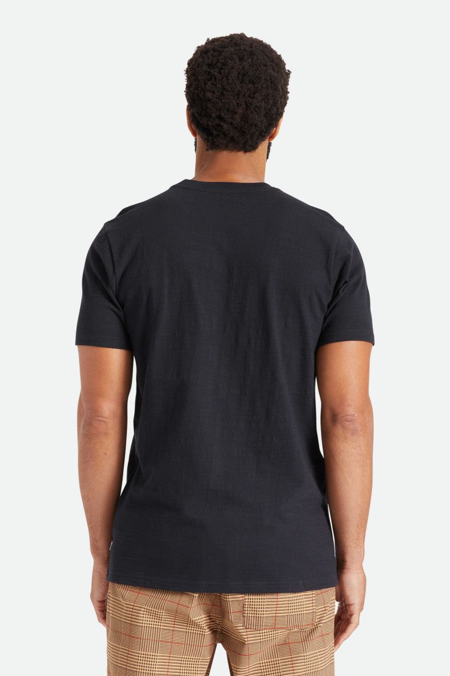 BRIXTON BASIC SLUB S/S PKT TEE - BLACK sold by OAK product image thumbnail 3