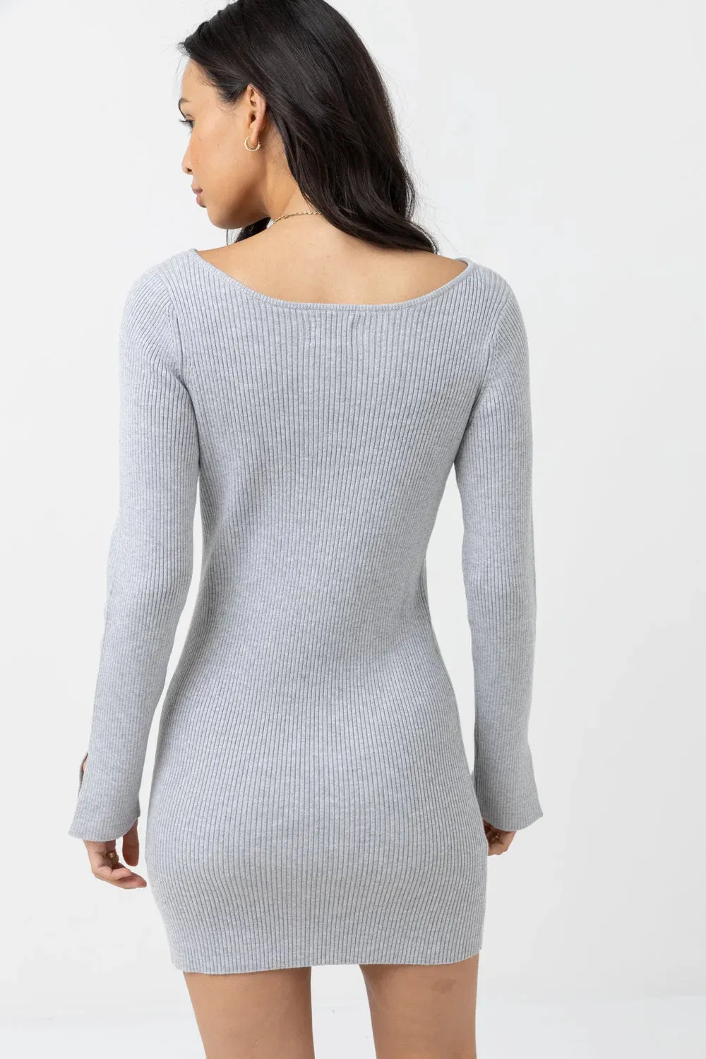 RHYTHM NOEMIE KNIT MINI DRESS - GREY sold by OAK product image thumbnail 3