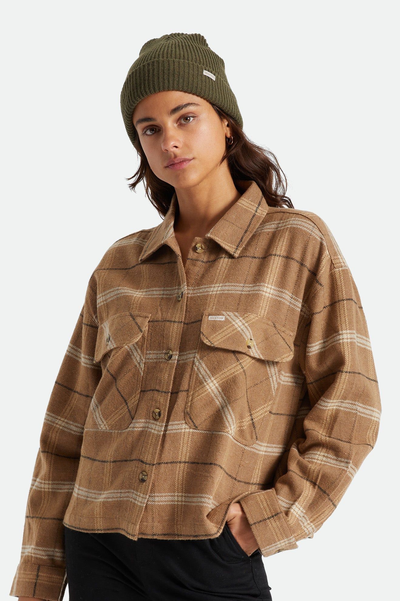 BRIXTON ALPHA W BEANIE - MILITARY OLIVE sold by OAK product image thumbnail 2