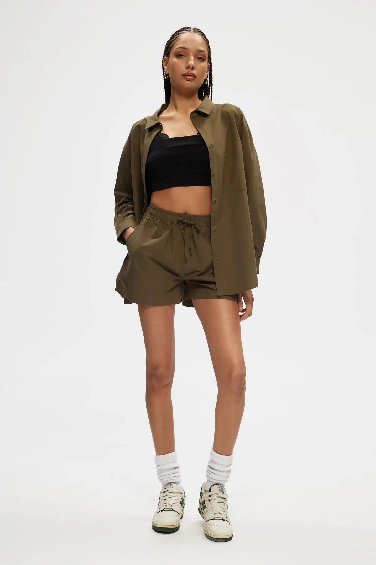KUWALLA POPLIN OVERSIZED SHIRT - KHAKI sold by OAK product image thumbnail 4