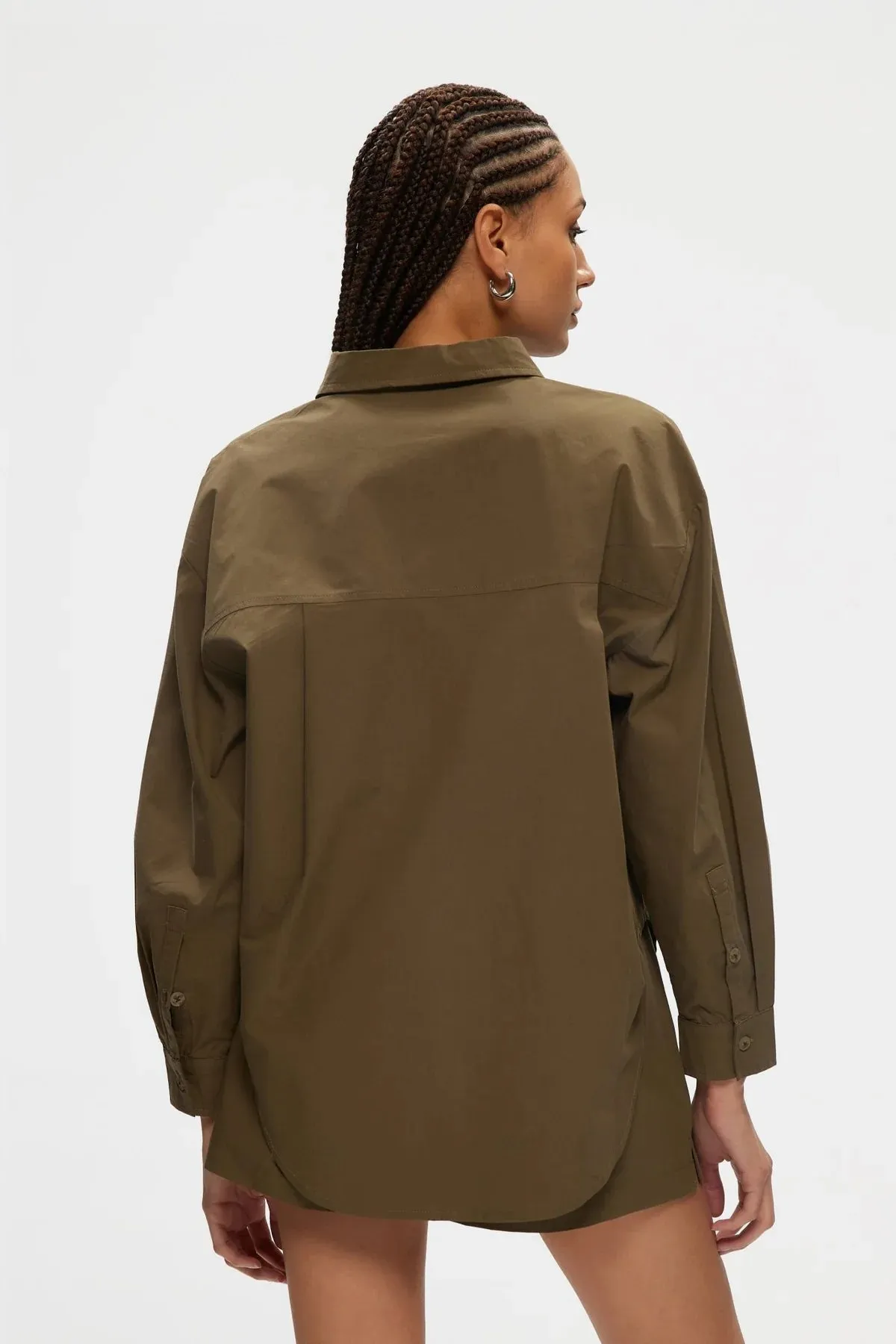 KUWALLA POPLIN OVERSIZED SHIRT - KHAKI sold by OAK product image thumbnail 2