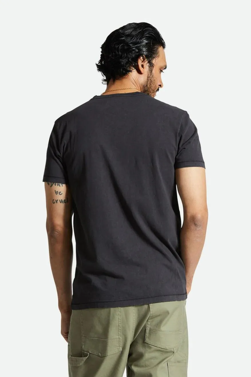 BRIXTON VINTAGE RESERVE S/S TEE - BLACK SOL WASH sold by OAK product image thumbnail 2