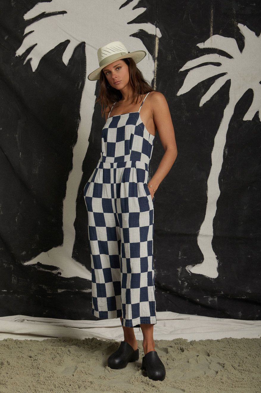 BRIXTON MYKONOS JUMPSUIT - WASHED NAVY sold by OAK