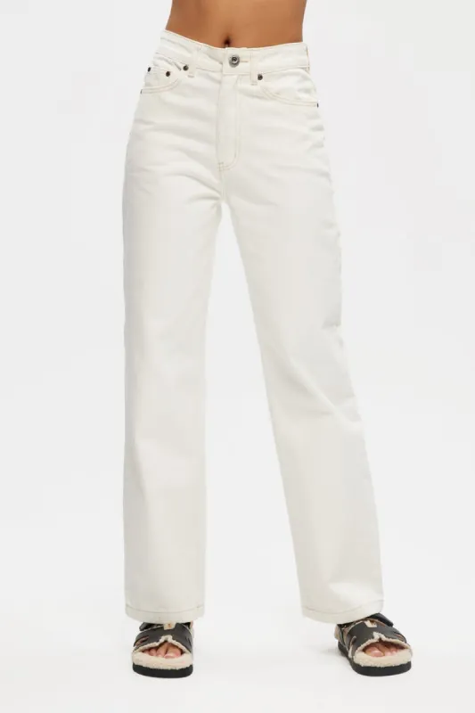 KUWALLA HIGH RISE DENIM PANT - CREAM sold by OAK