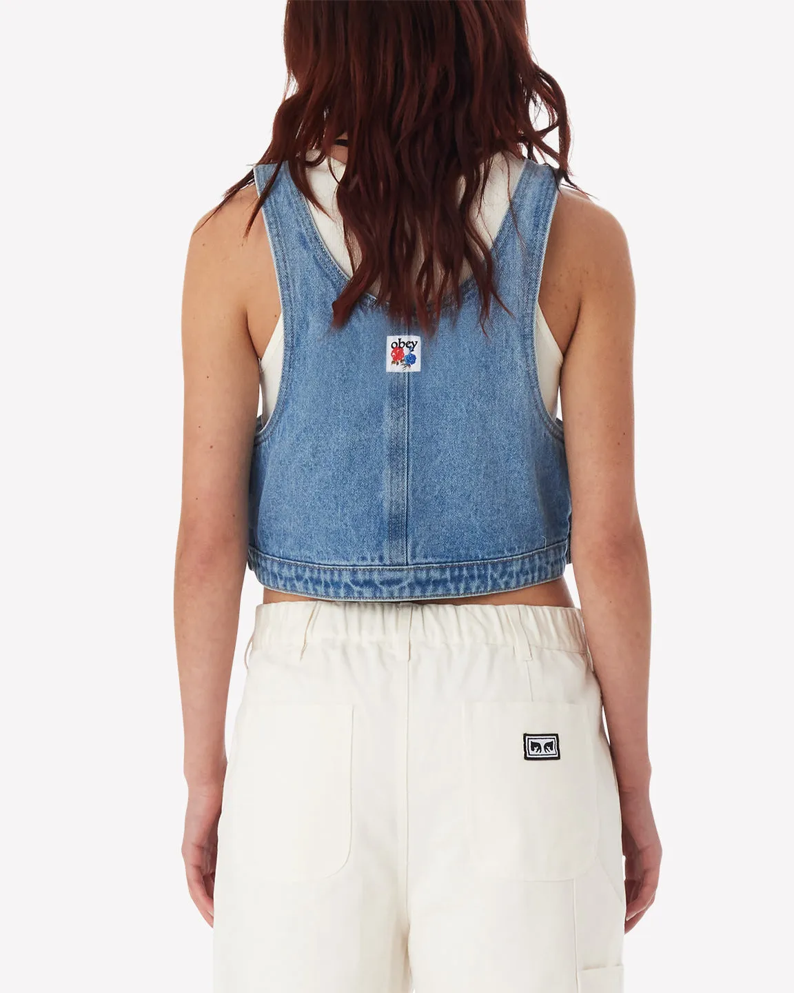 OBEY CROPPED OVERALL DENIM TOP sold by OAK product image thumbnail 2