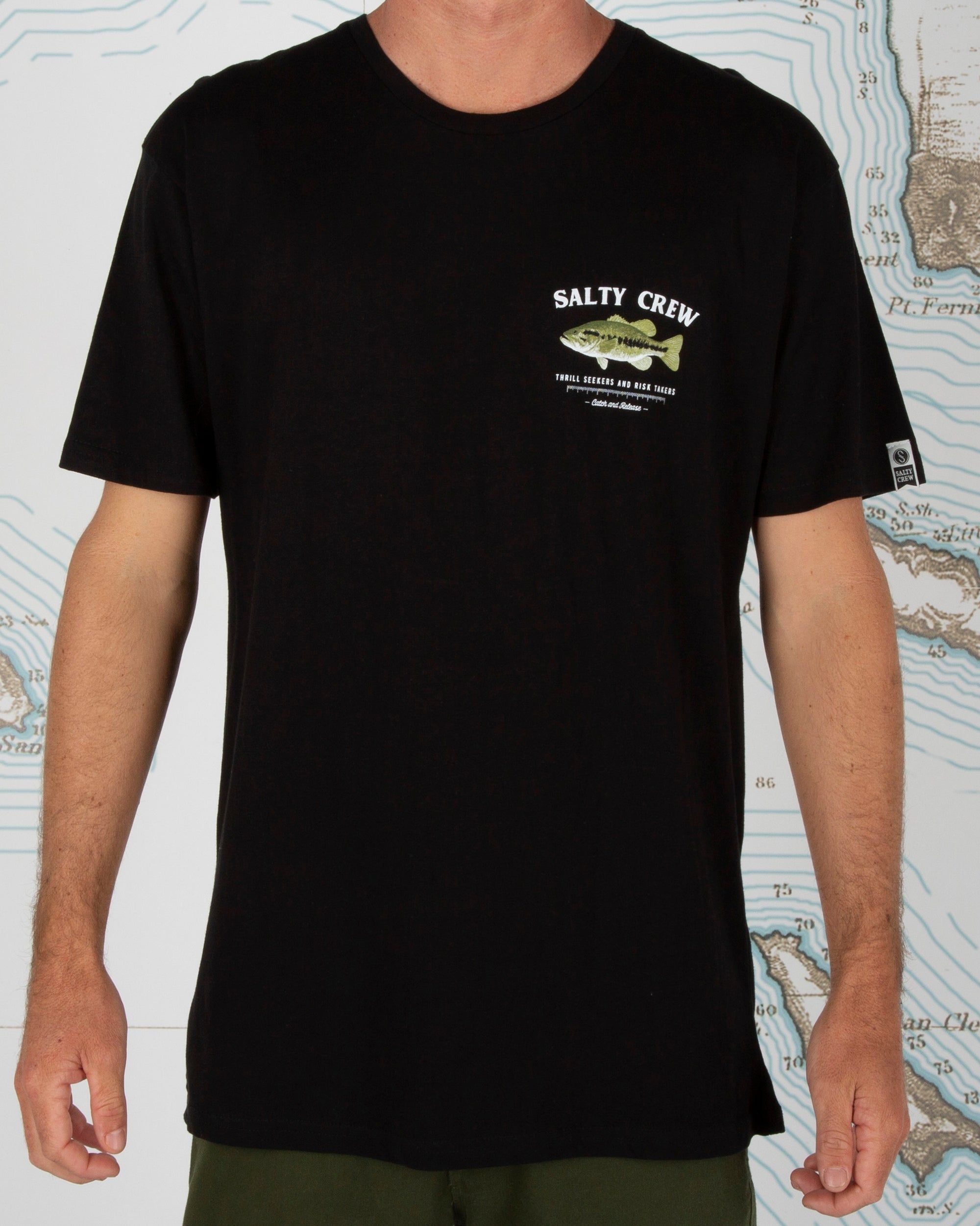 SALTY CREW BIGMOUTH BLACK S/S PREMIUM TEE sold by OAK