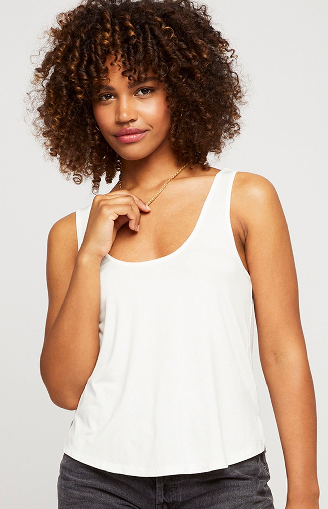 GENTLE FAWN HARBOR TANK - WHITE sold by OAK