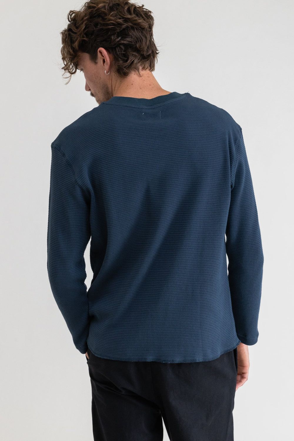 RHYTHM CLASSIC WAFFLE KNIT - WORN NAVY sold by OAK product image thumbnail 2