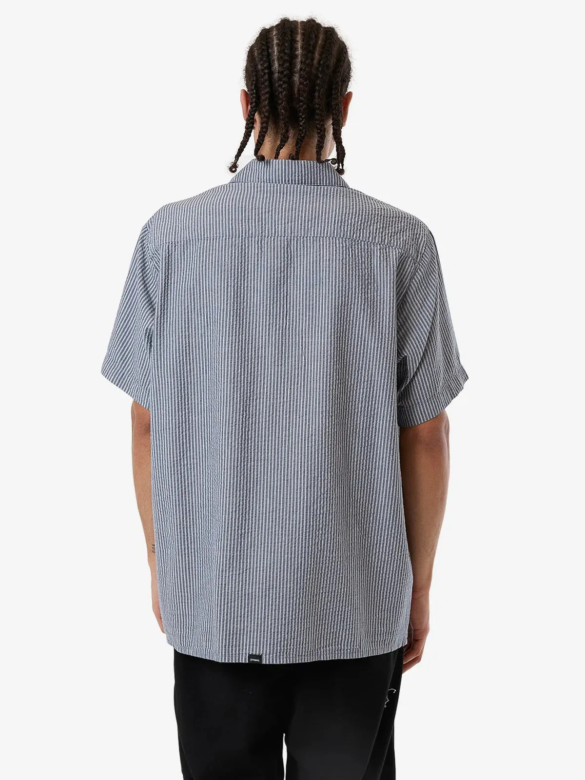 THRILLS UNION SHORT SLEEVE STRIPE WORK SHIRT - LIGHT PETROL sold by OAK product image thumbnail 2