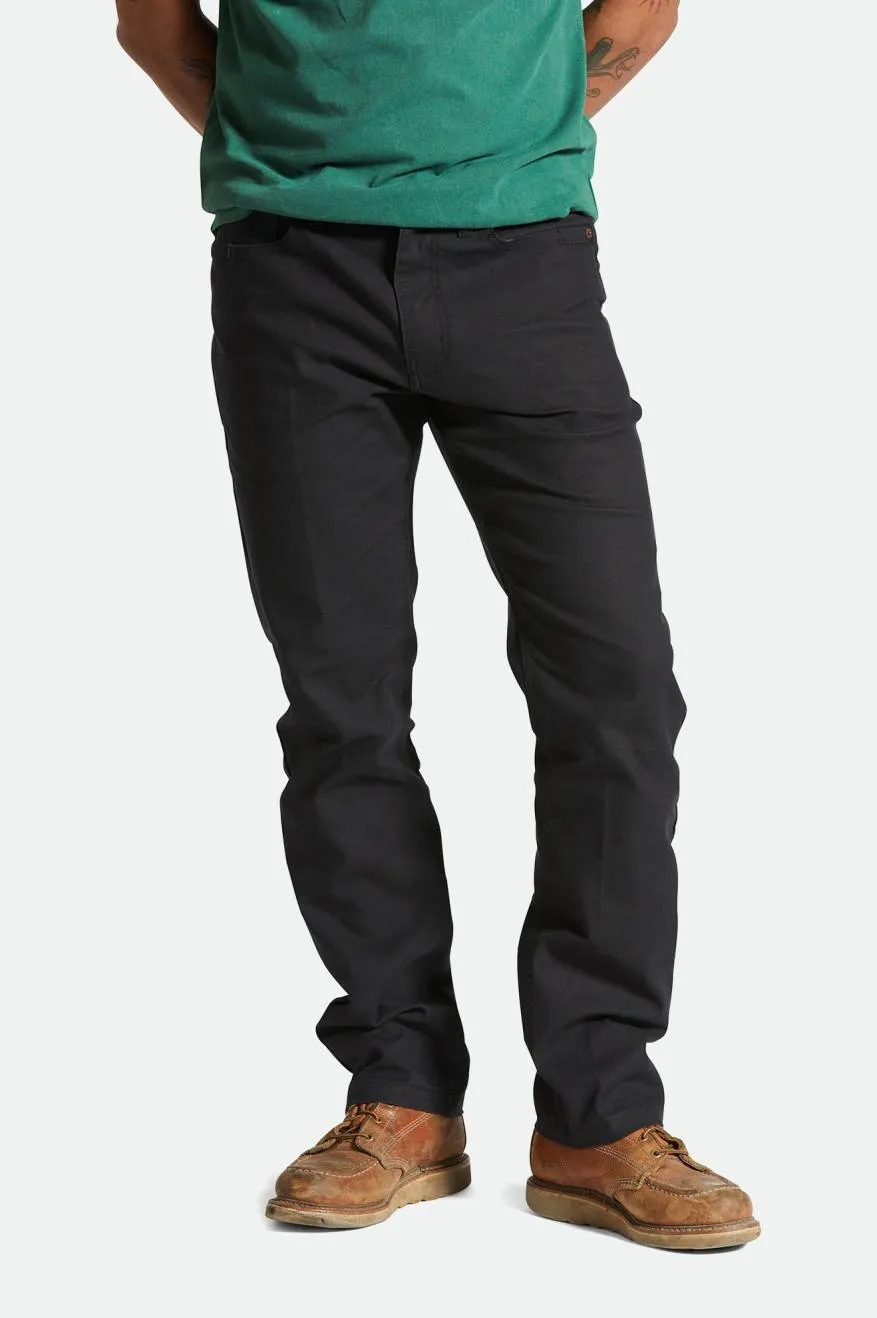 BRIXTON BUILDERS 5 POCKET PANT - BLACK sold by OAK