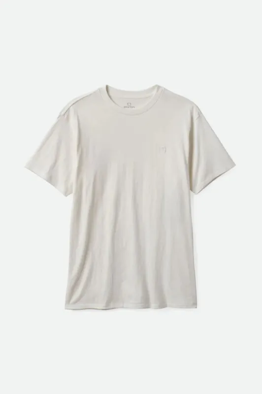 BRIXTON VINTAGE RESERVE S/S TEE - OFF WHITE VINTAGE WASH sold by OAK
