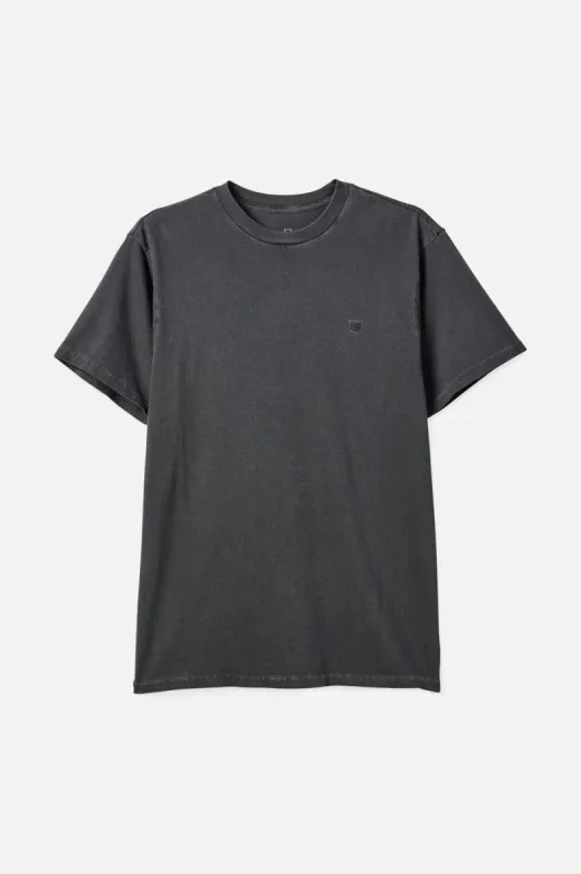 BRIXTON VINTAGE RESERVE S/S TEE - BLACK VINTAGE WASH sold by OAK