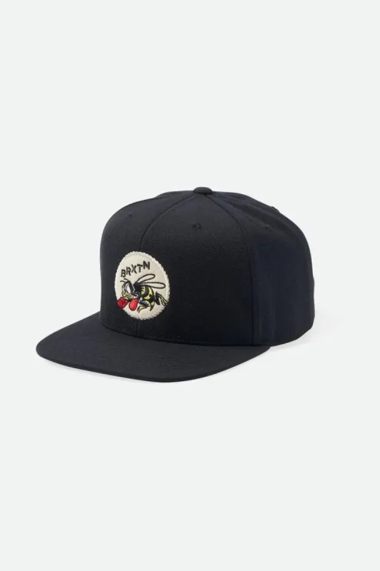 BRIXTON STINGER MP SNAPBACK - BLACK sold by OAK