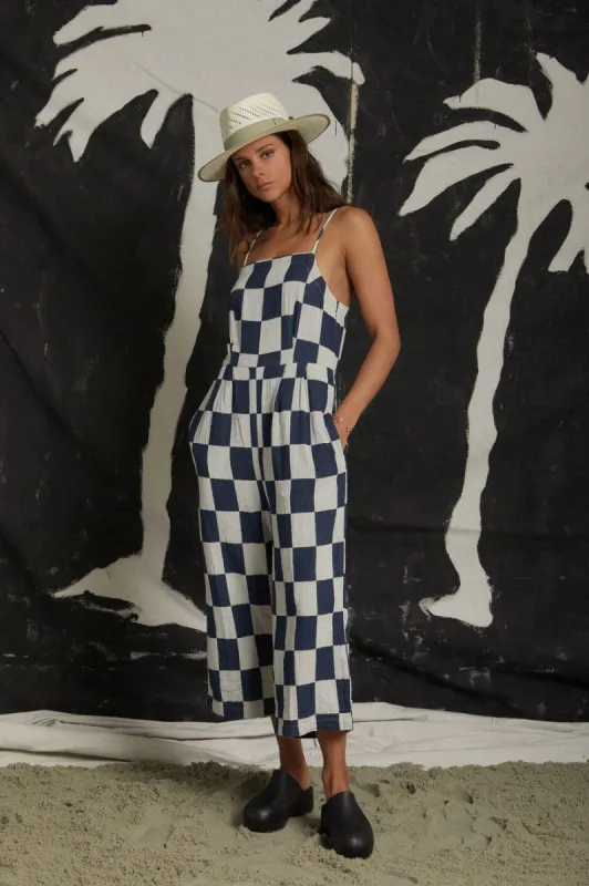 BRIXTON MYKONOS JUMPSUIT - WASHED NAVY sold by OAK