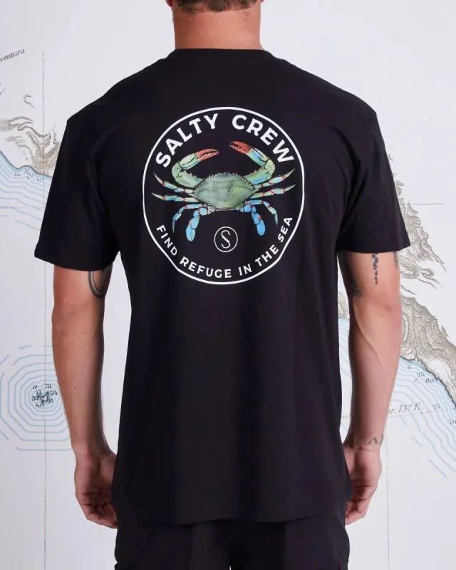 SALTY CREW BLUE CRABBER S/S PREMIUM TEE - BLACK sold by OAK