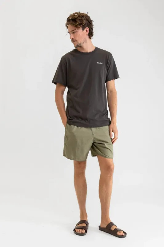 RHYTHM CLASSIC LINEN JAM SHORTS - OLIVE sold by OAK
