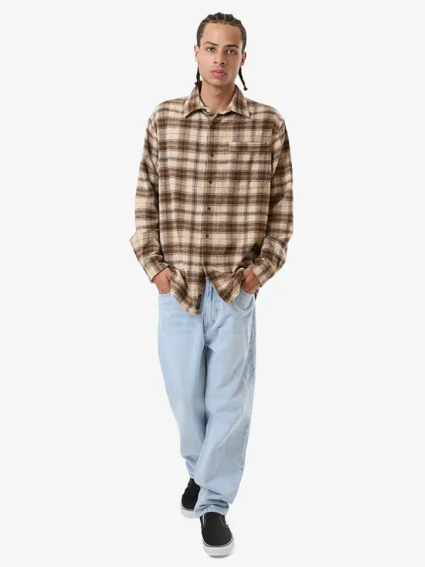 THRILLS BARRIO FLANNEL SHIRT- WREN sold by OAK