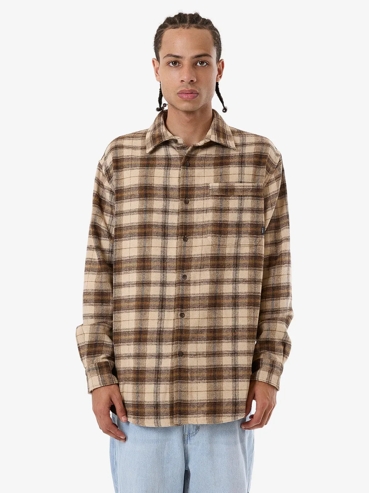 THRILLS BARRIO FLANNEL SHIRT- WREN sold by OAK product image thumbnail 3