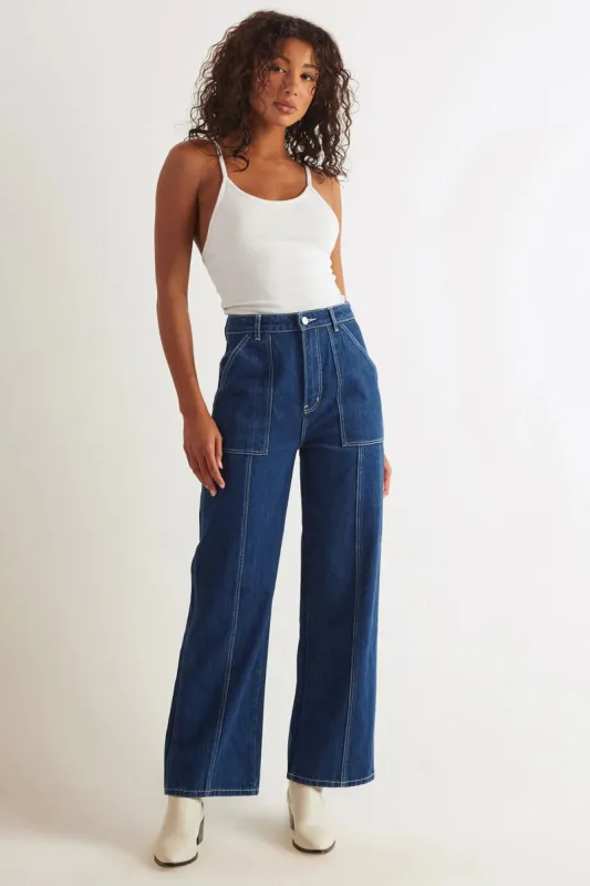 ROLLAS HEIDI TRADE JEAN - VINTAGE BLUE sold by OAK