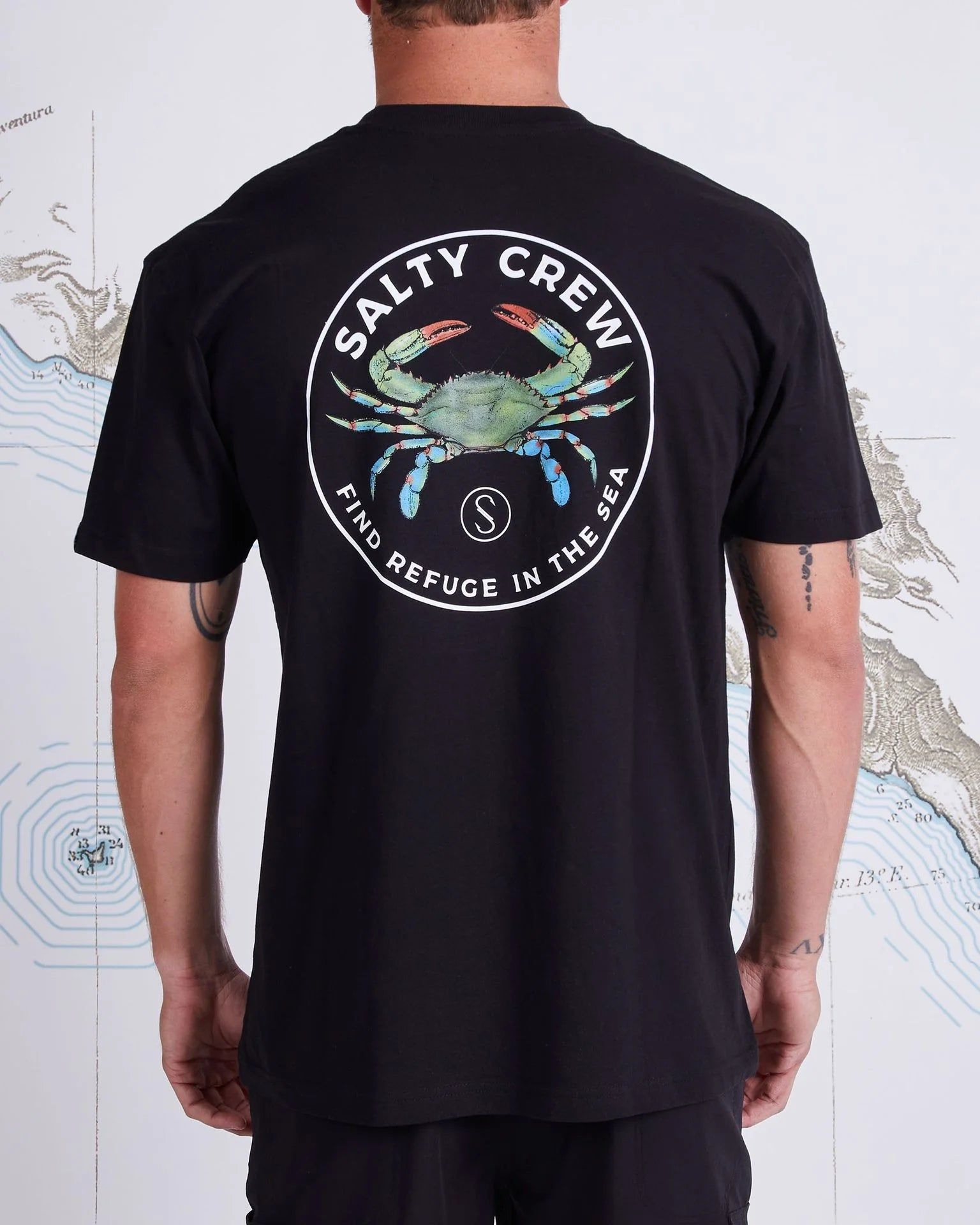 SALTY CREW BLUE CRABBER S/S PREMIUM TEE - BLACK sold by OAK