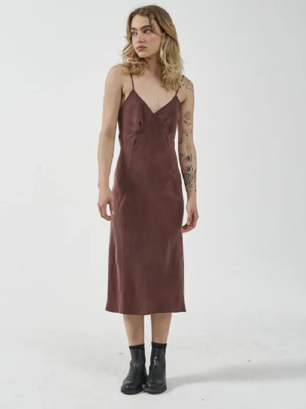 THRILLS CHELSEA SLIP DRESS - PORT sold by OAK