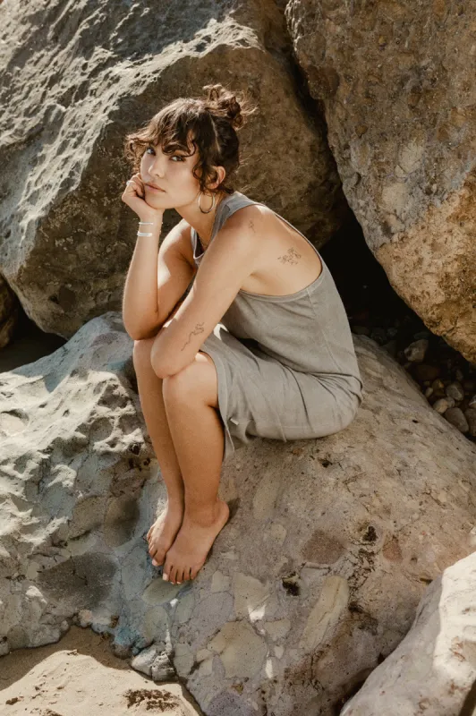 BRIXTON CAREFREE ORGANIC GD TANK DRESS - WASHED BLACK sold by OAK