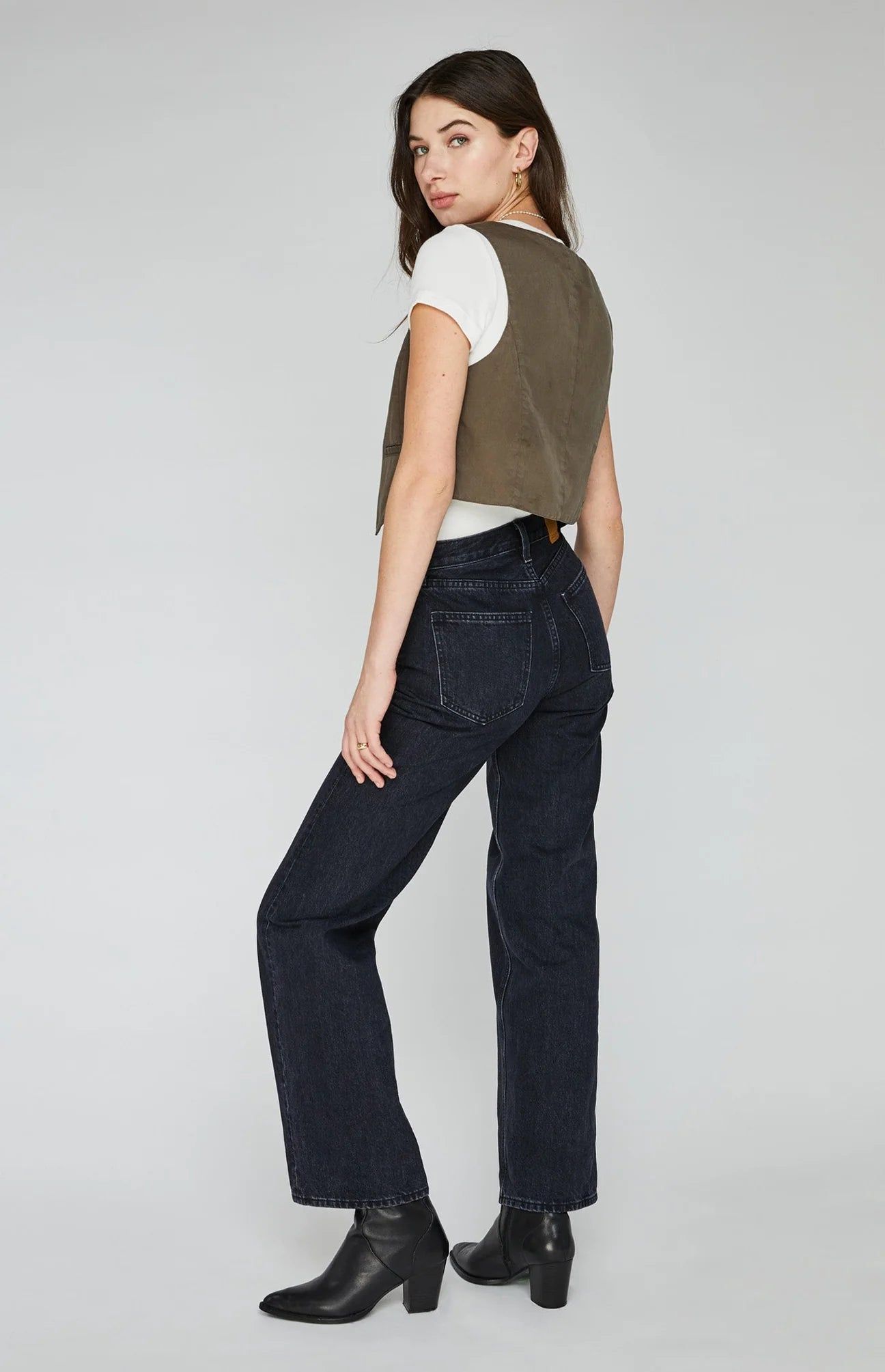 GENTLE FAWN CARMEN VEST - LAUREL GREEN sold by OAK product image thumbnail 3