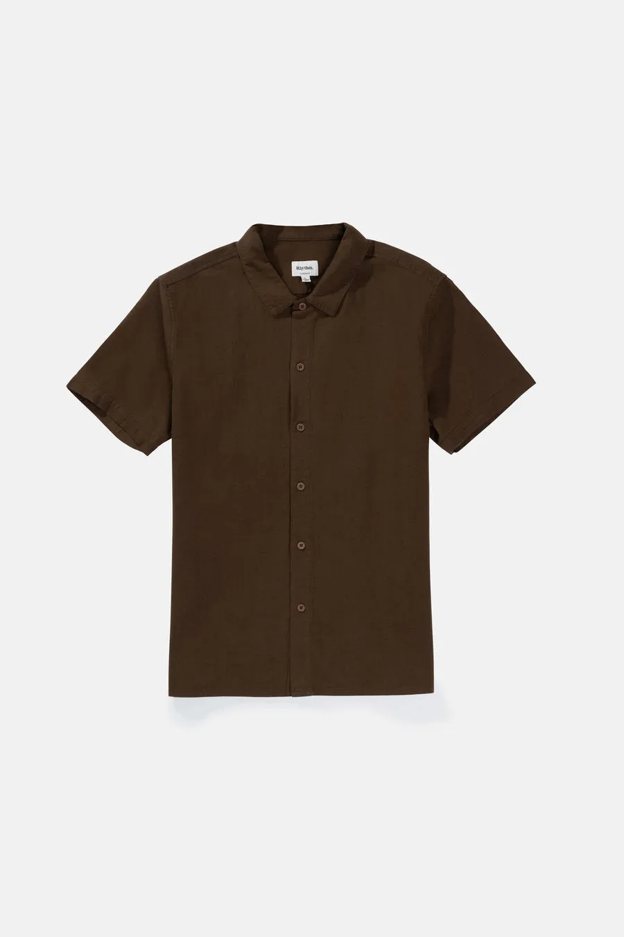 RHYTHM CLASSIC LINEN SS SHIRT - CHOCOLATE sold by OAK product image thumbnail 5