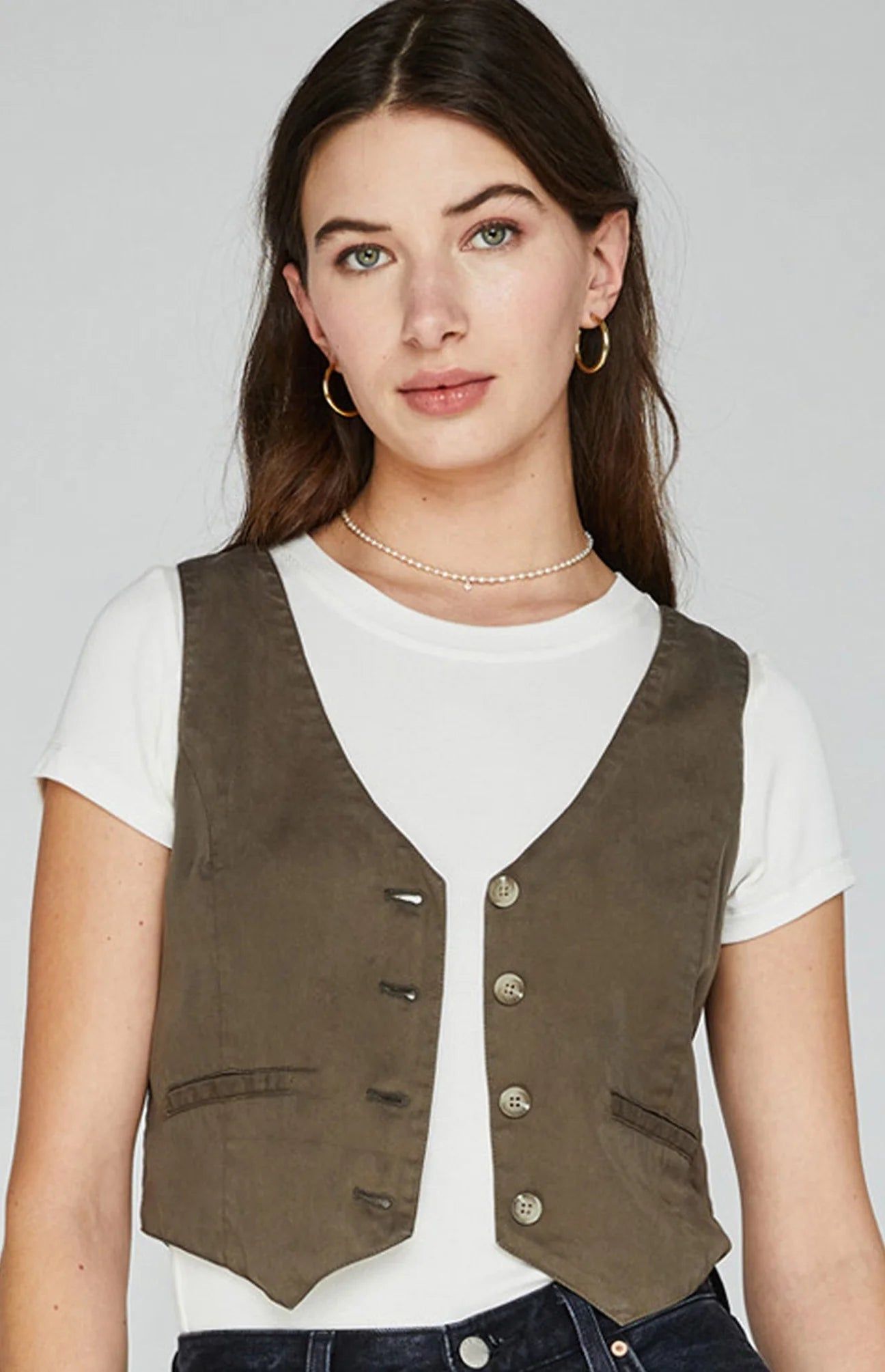 GENTLE FAWN CARMEN VEST - LAUREL GREEN sold by OAK product image thumbnail 2