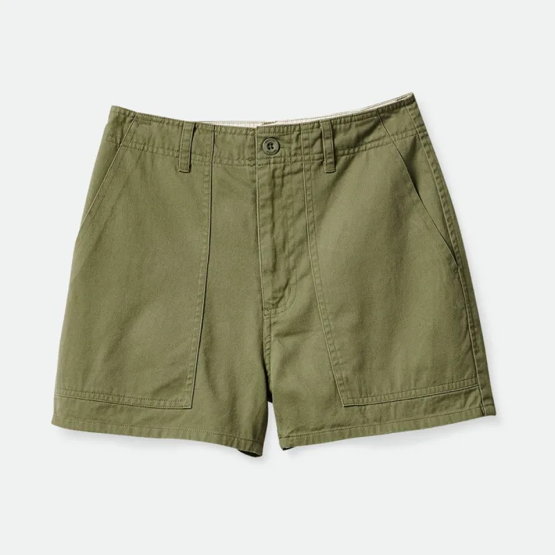 BRIXTON VANCOUVER SHORT - OLIVE SURPLUS sold by OAK