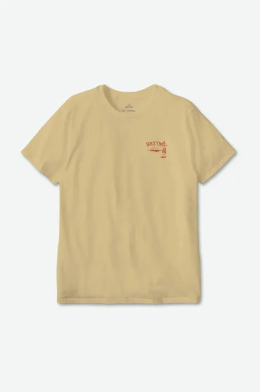 BRIXTON GOOD TIME S/S TLRT - STRAW sold by OAK