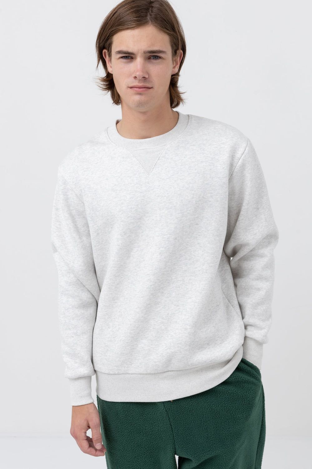 RHYTHM HEAVY WEIGHT FLEECE CREW - OAT sold by OAK product image thumbnail 3
