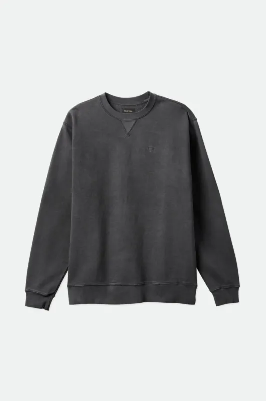 BRIXTON VINTAGE RESERVE CREW - BLACK VINTAGE WASH sold by OAK