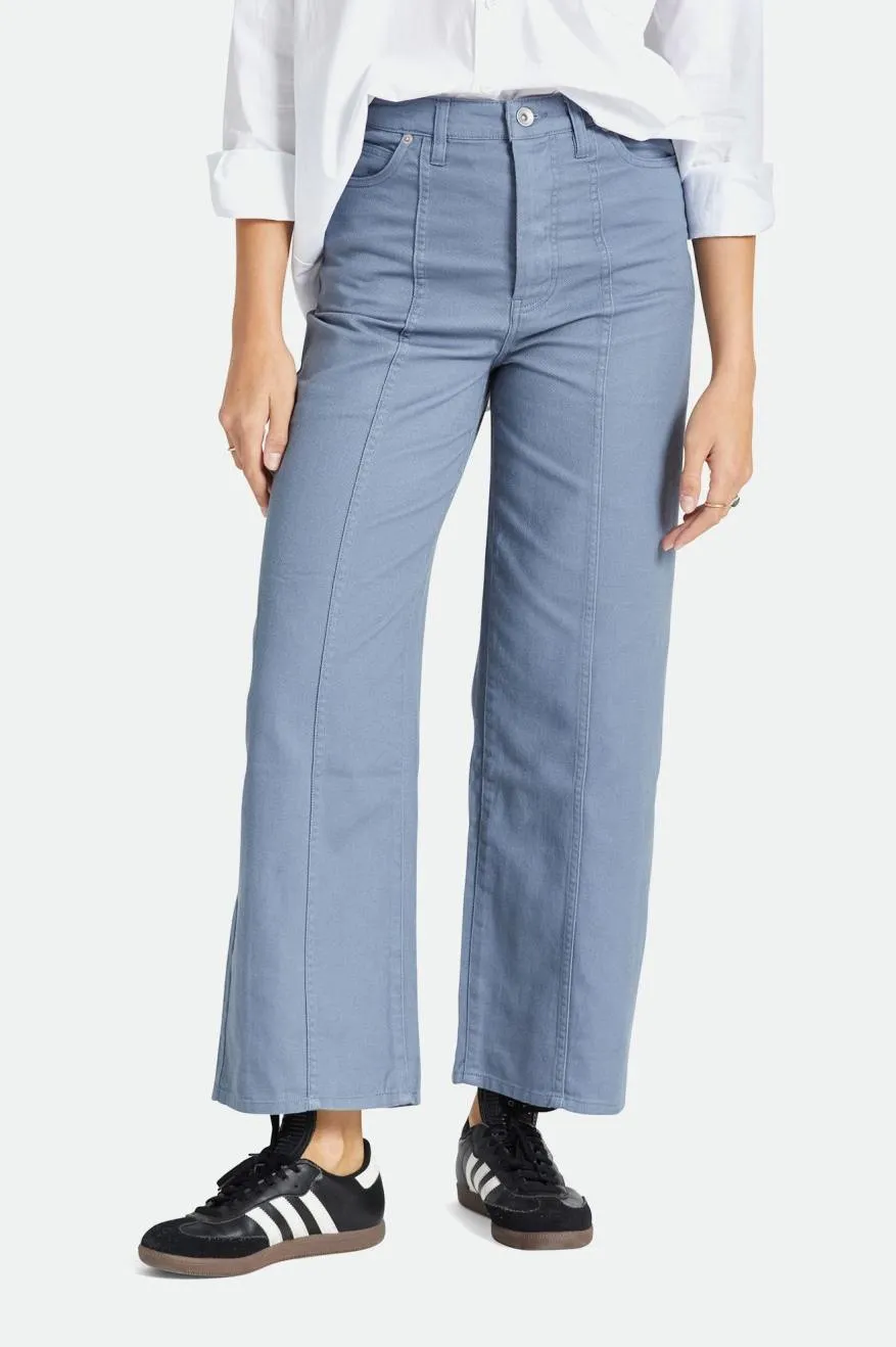 BRIXTON PROVIDENCE WIDE LEG PANT - FLINT BLUE sold by OAK