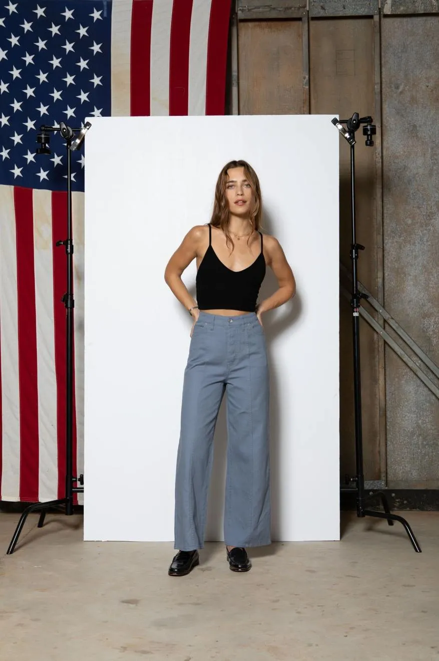 BRIXTON PROVIDENCE WIDE LEG PANT - FLINT BLUE sold by OAK product image thumbnail 3