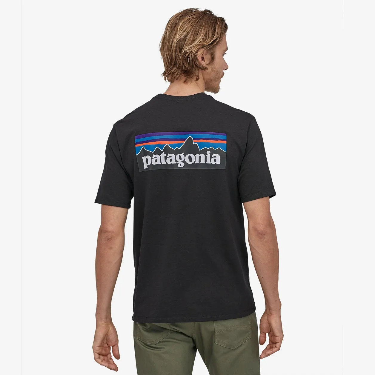 PATAGONIA MENS P-6 LOGO RESPONSIBILI-TEE - BLACK sold by OAK
