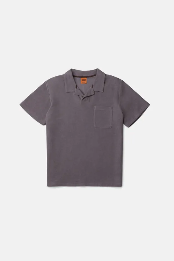 RHYTHM VINTAGE TERRY POLO - CHARCOAL sold by OAK product image thumbnail 5