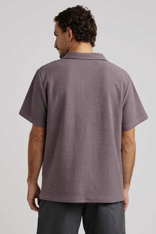 RHYTHM VINTAGE TERRY POLO - CHARCOAL sold by OAK product image thumbnail 2