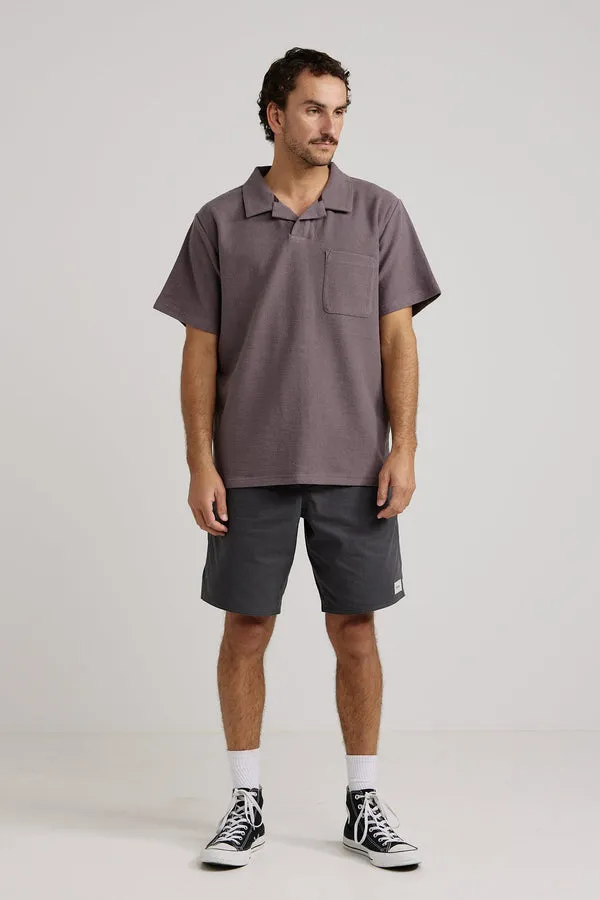 RHYTHM VINTAGE TERRY POLO - CHARCOAL sold by OAK