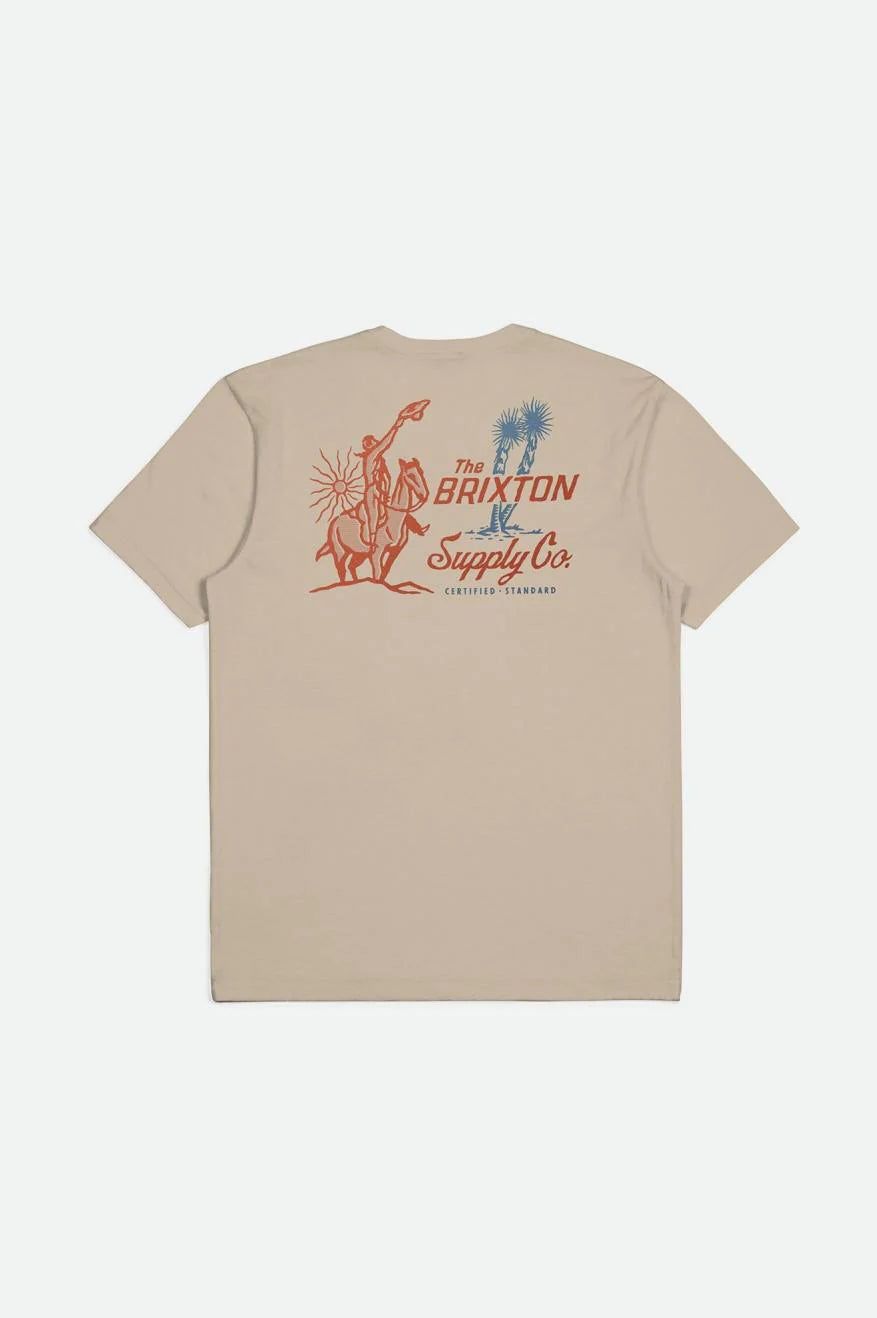 BRIXTON AUSTIN S/S TAILORED TEE - SMOKE GREY sold by OAK