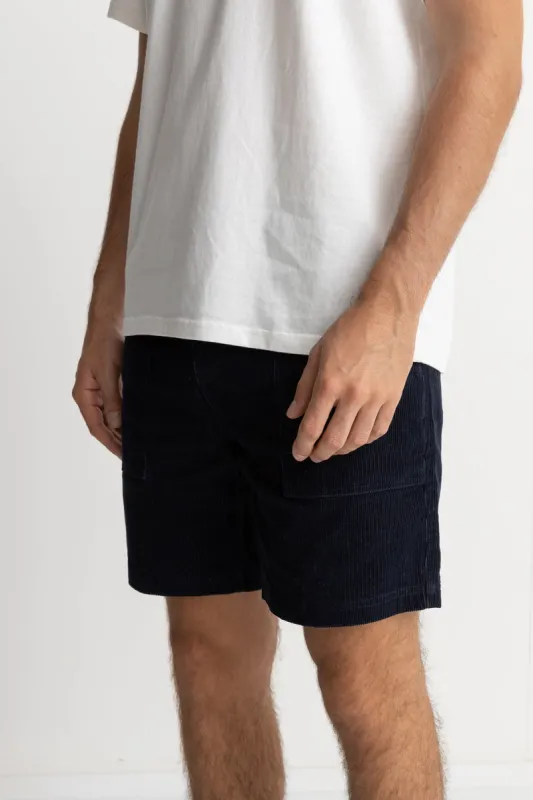 RHYTHM WORN PATH CORD SHORT - DARK NAVY sold by OAK
