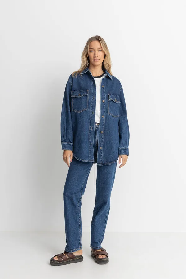 RHYTHM OVERSIZED DENIM SHACKET sold by OAK product image thumbnail 4