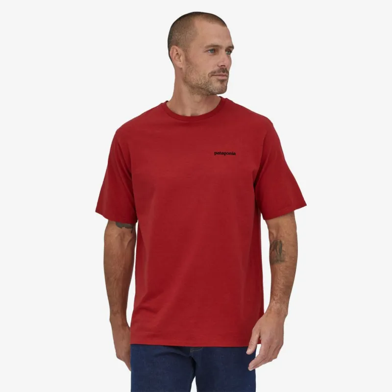 PATAGONIA MENS P-6 LOGO RESPONSIBILI-TEE - SUMAC RED sold by OAK